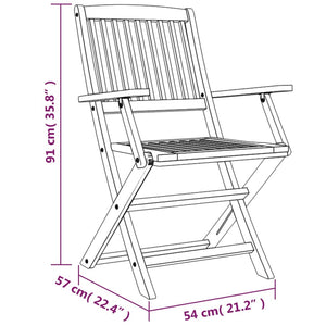 Set da Pranzo per Giardino 5 pz in Legno Massello di Acacia 3152901