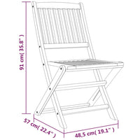 Set da Pranzo per Giardino 5 pz in Legno Massello di Acacia 3152902