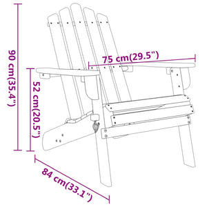 Set Salotto da Giardino Adirondack 3pz Legno Massello di Acacia 3152121