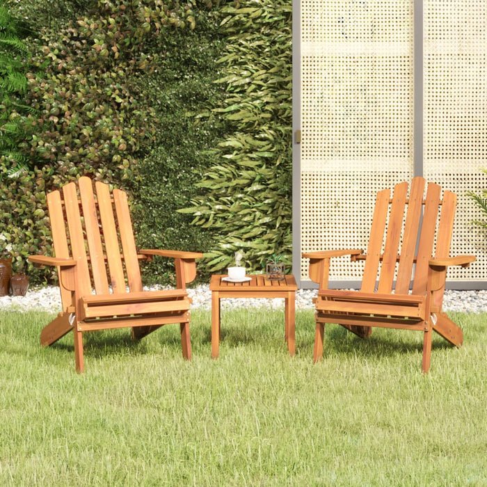 Set Salotto da Giardino Adirondack 3pz Legno Massello di Acacia 3152121