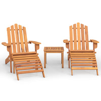 Set Salotto da Giardino Adirondack 3pz Legno Massello di Acacia 3152122