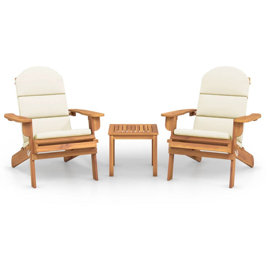 Set Salotto da Giardino Adirondack 3pz Legno Massello di Acacia 3152123