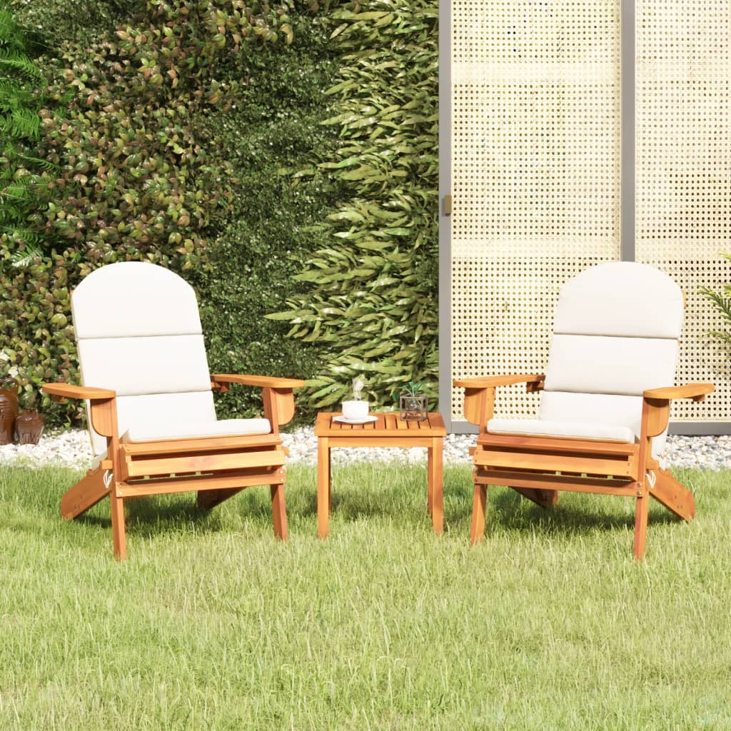 Set Salotto da Giardino Adirondack 3pz Legno Massello di Acaciacod mxl 126369