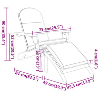 Set Salotto da Giardino Adirondack 3pz Legno Massello di Acacia 3152125