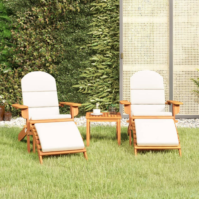 Set Salotto da Giardino Adirondack 3pz Legno Massello di Acacia 3152125