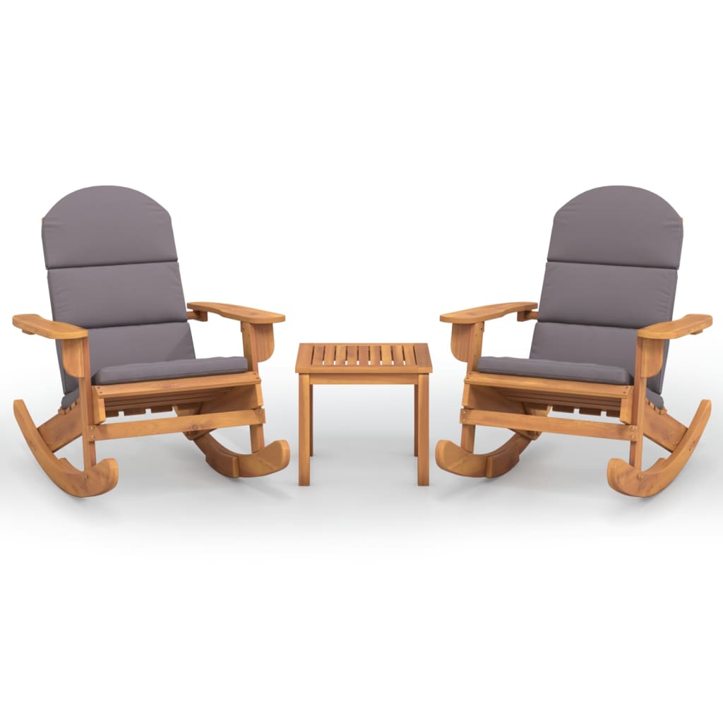 Set Salotto da Giardino Adirondack 3pz Legno Massello di Acacia 3152129