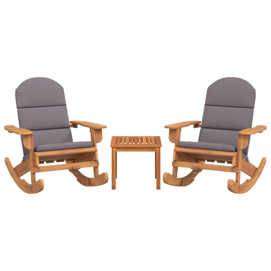 Set Salotto da Giardino Adirondack 3pz Legno Massello di Acacia 3152129