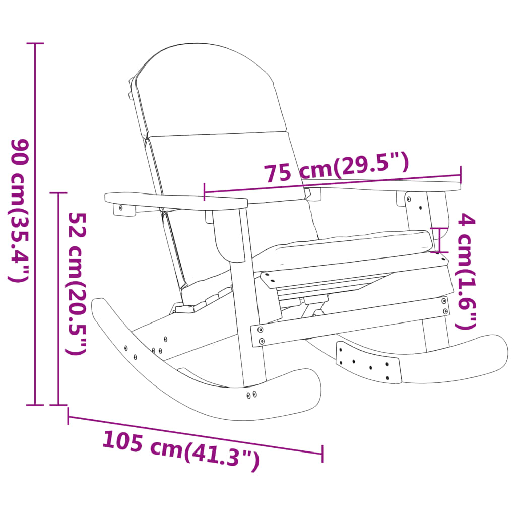 Set Salotto da Giardino Adirondack 3pz Legno Massello di Acacia 3152129