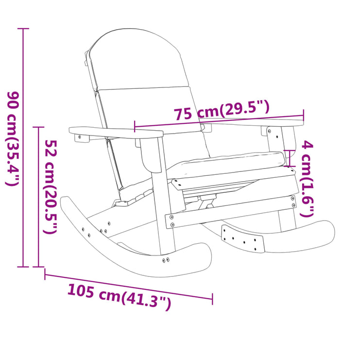 Set Salotto da Giardino Adirondack 3pz Legno Massello di Acacia 3152129