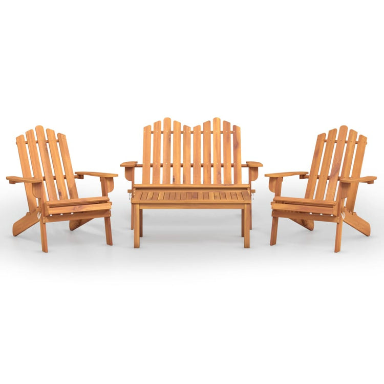 Set Salotto da Giardino Adirondack 4pz Legno Massello di Acacia 3152130