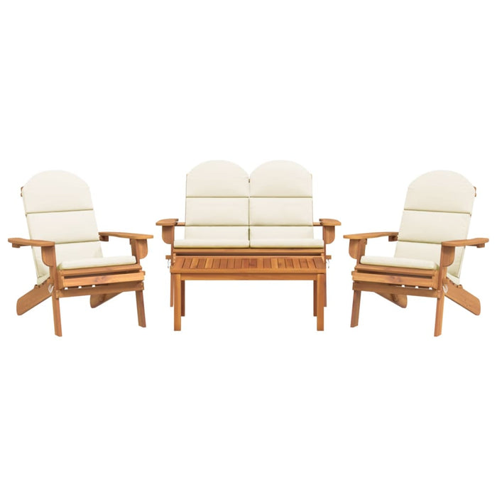 Set Salotto da Giardino Adirondack 4pz Legno Massello di Acaciacod mxl 78447