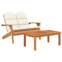 Set Salotto da Giardino Adirondack 4pz Legno Massello di Acacia