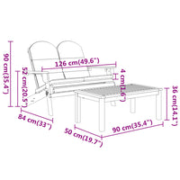 Set Salotto da Giardino Adirondack 4pz Legno Massello di Acacia 3152132