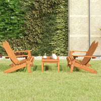 Set Salotto da Giardino Adirondack 3pz Legno Massello di Acacia