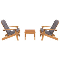 Set Salotto da Giardino Adirondack 3pz Legno Massello di Acaciacod mxl 126376