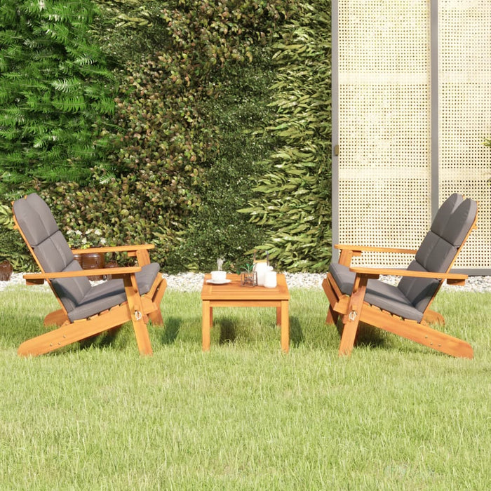 Set Salotto da Giardino Adirondack 3pz Legno Massello di Acacia 3152135