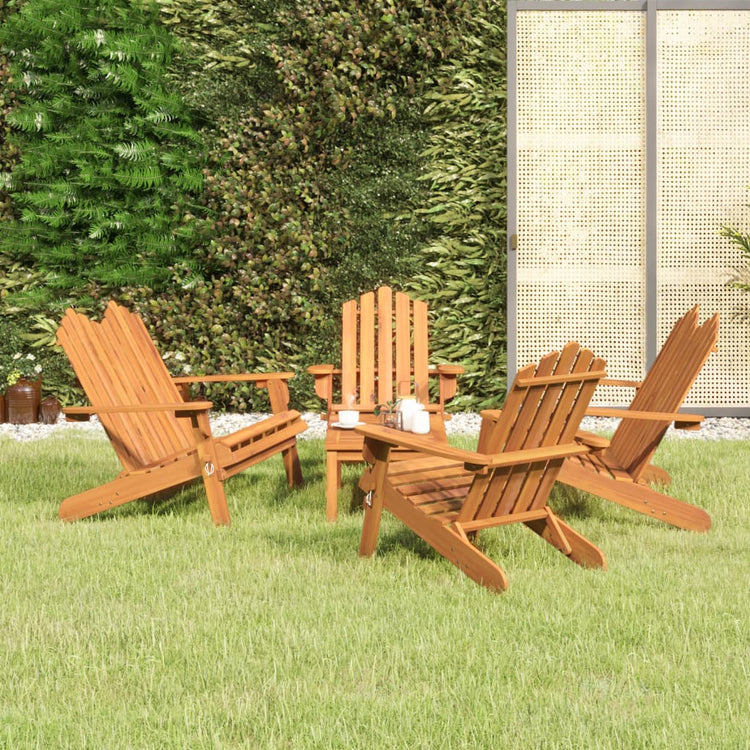 Set Salotto da Giardino Adirondack 5pz Legno Massello di Acacia 3152136