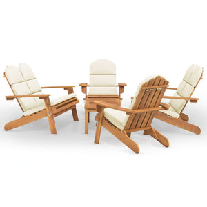 Set Salotto da Giardino Adirondack 5pz Legno Massello di Acaciacod mxl 126370