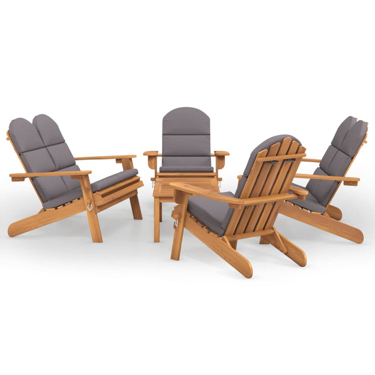 Set Salotto da Giardino Adirondack 5pz Legno Massello di Acacia 3152138