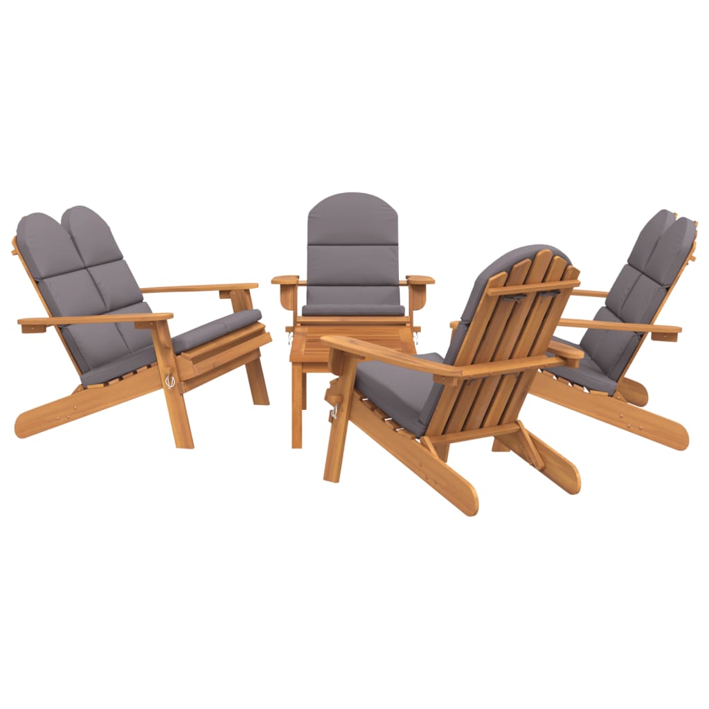 Set Salotto da Giardino Adirondack 5pz Legno Massello di Acacia 3152138