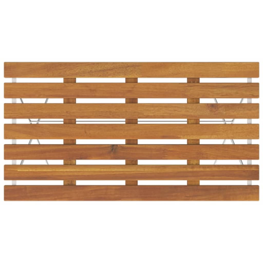 Set Bistrò Pieghevole 7pz in Legno Massello di Acacia e Acciaio 3152101