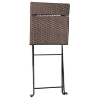 Sedie Pieghevoli da Bistrò 4 pz Marroni Polyrattan e Acciaio 3152115