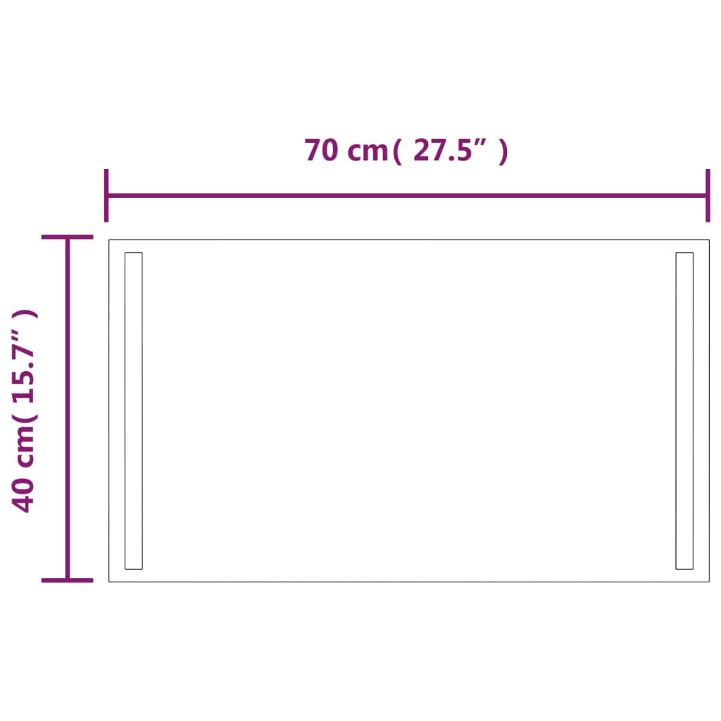 Specchio da Bagno con Luci LED 40x70 cm 3154062