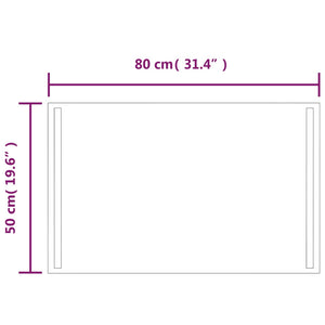 Specchio da Bagno con Luci LED 50x80 cm cod mxl 67800