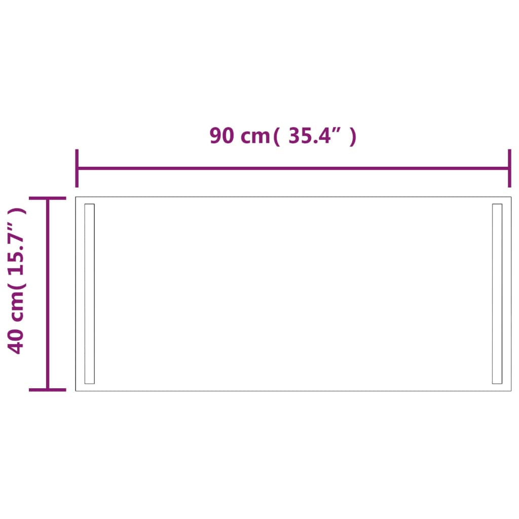 Specchio da Bagno con Luci LED 40x90 cm cod mxl 67643