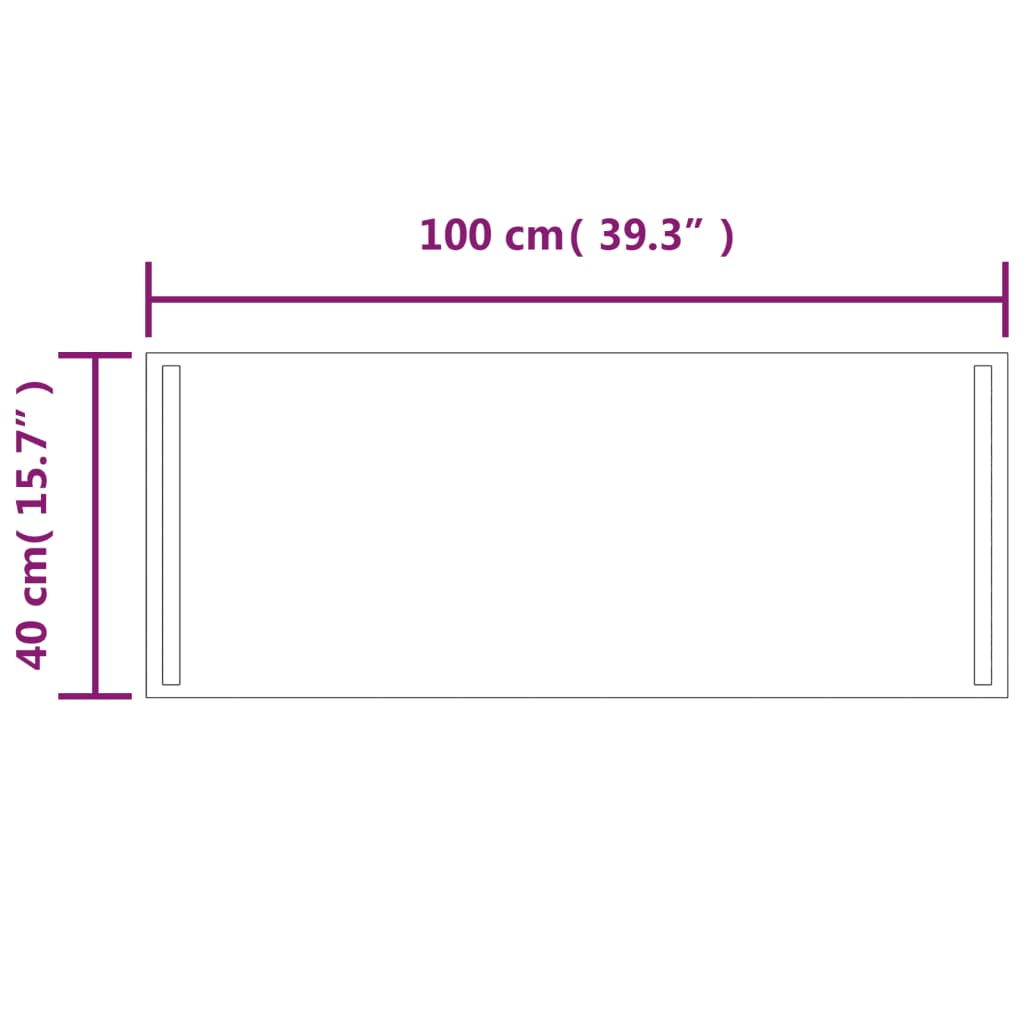 Specchio da Bagno con Luci LED 40x100 cm cod mxl 67578