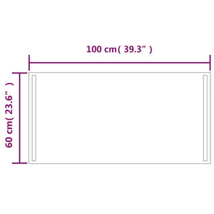 Specchio da Bagno con Luci LED 60x100 cm cod mxl 67877