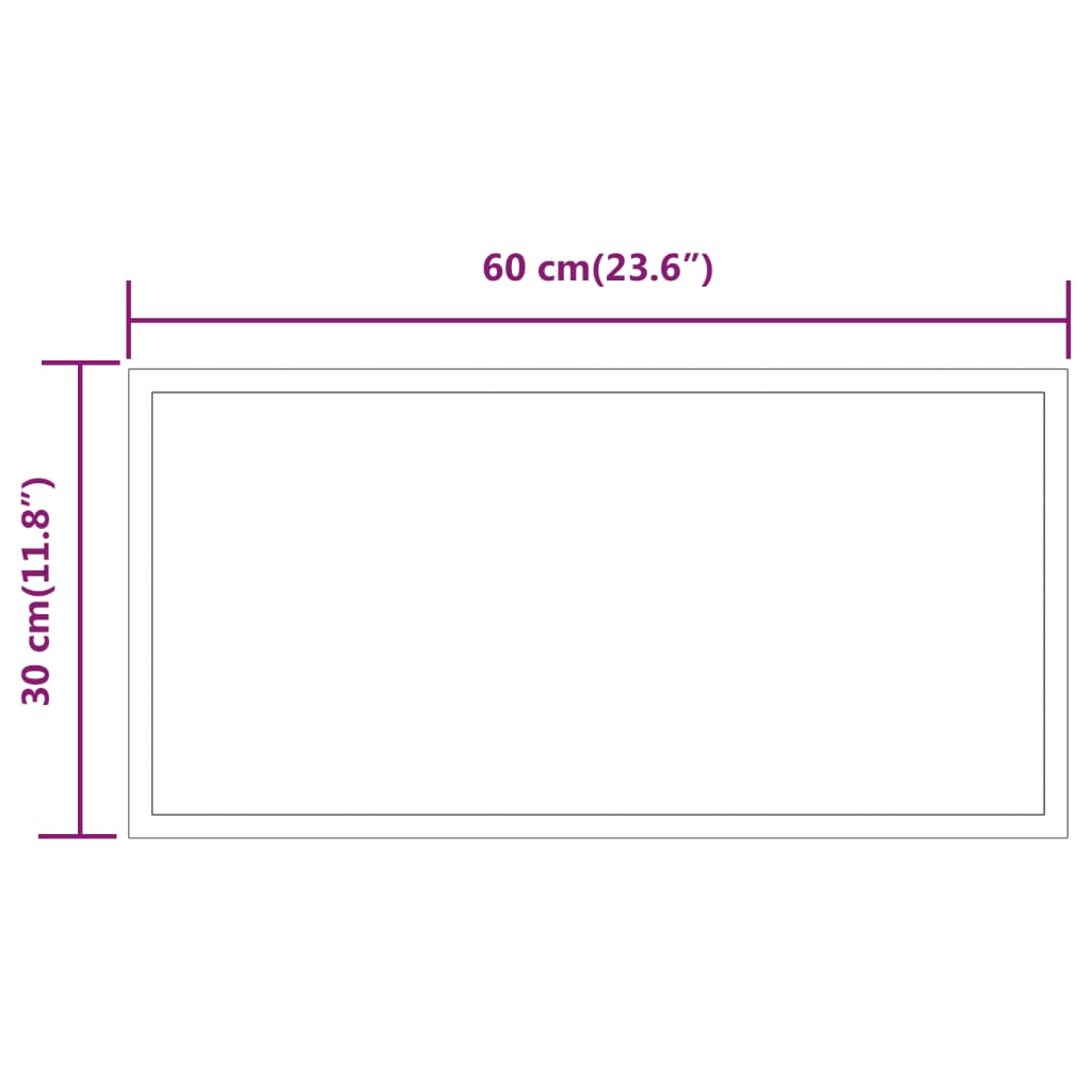 Specchio da Bagno con Luci LED 30x60 cm cod mxl 67864