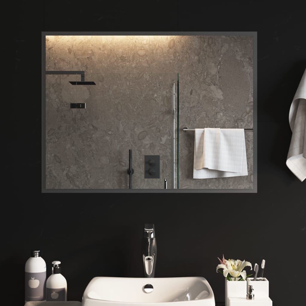 Specchio da Bagno con Luci LED 60x80 cm 3154081