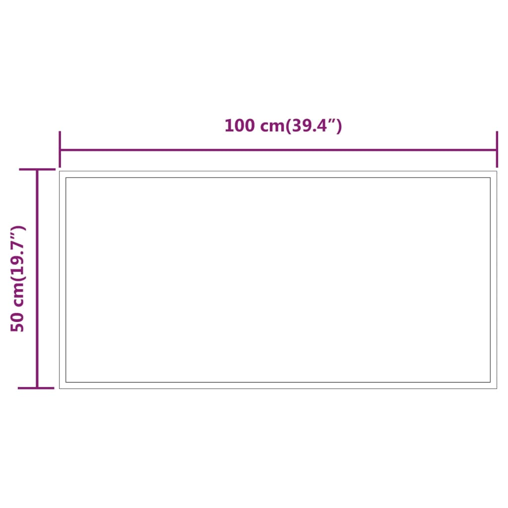 Specchio da Bagno con Luci LED 50x100 cm 3154086