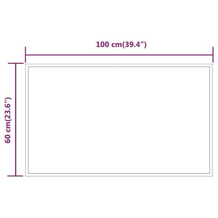 Specchio da Bagno con Luci LED 60x100 cm cod mxl 67370