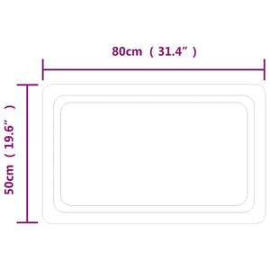 Specchio da Bagno con Luci LED 50x80 cm 3154095