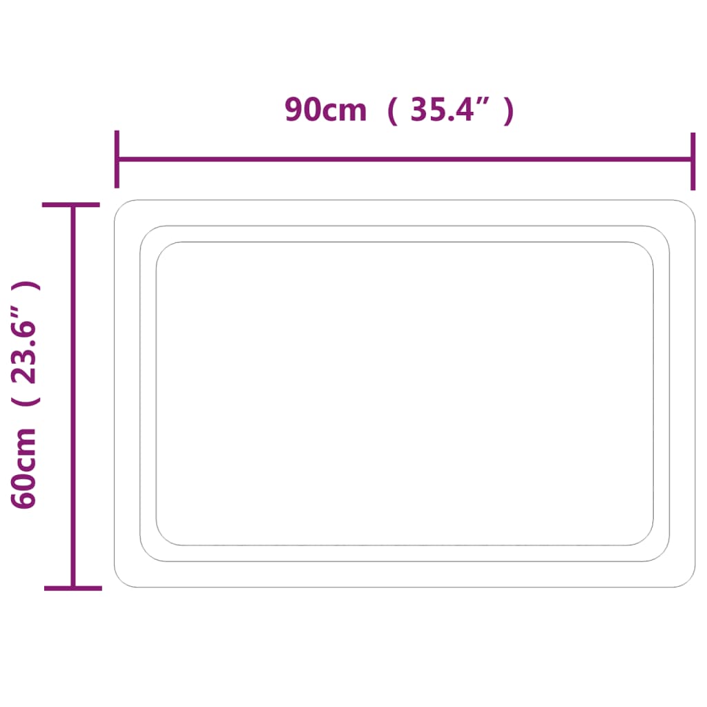 Specchio da Bagno con Luci LED 60x90 cm 3154099