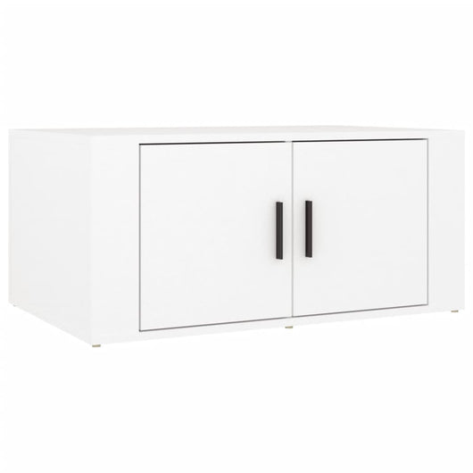 Tavolino da Salotto Bianco 80x50x36 cm in Legno Multistrato cod mxl 18228