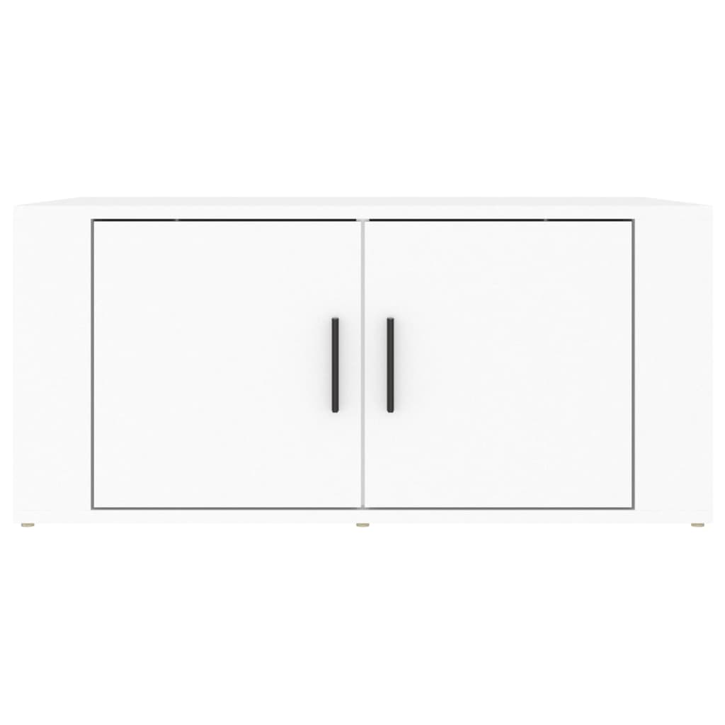 Tavolino da Salotto Bianco 80x50x36 cm in Legno Multistrato cod mxl 18228