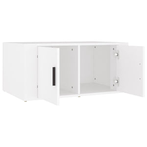 Tavolino da Salotto Bianco 80x50x36 cm in Legno Multistrato cod mxl 18228