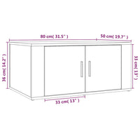 Tavolino da Salotto Bianco 80x50x36 cm in Legno Multistrato cod mxl 18228