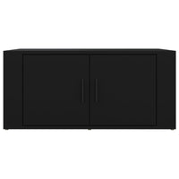 Tavolino da Salotto Nero 80x50x36 cm in Legno Multistrato