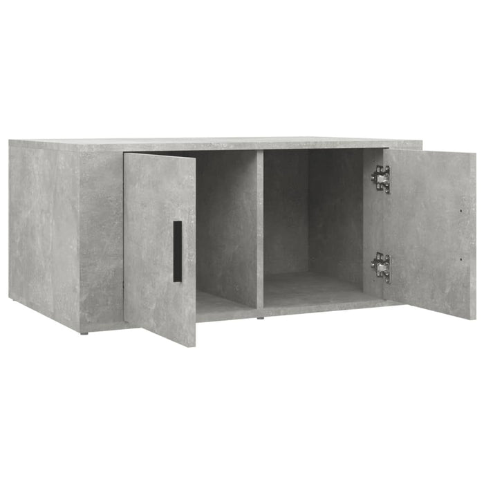 Tavolino Salotto Grigio Cemento 80x50x36 cm Legno Multistrato