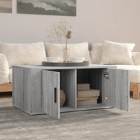 Tavolino da Salotto Grigio Sonoma 80x50x36 cm Legno Multistrato