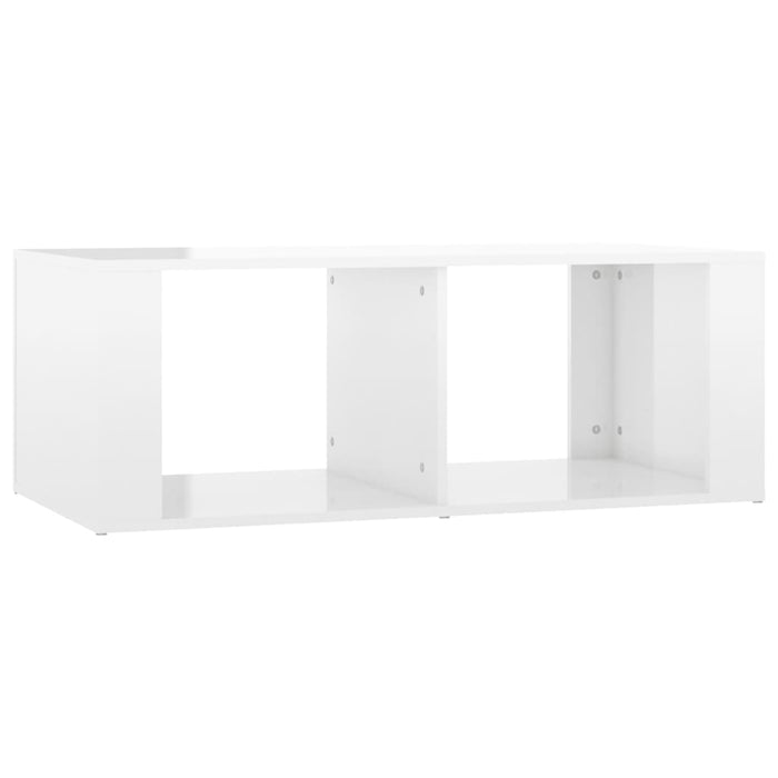 Tavolino da Salotto Bianco Lucido 100x50x36cm Legno Multistrato cod 11253