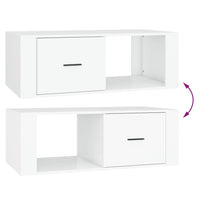 Tavolino da Salotto Bianco 100x50,5x35 cm in Legno Multistrato cod 11222