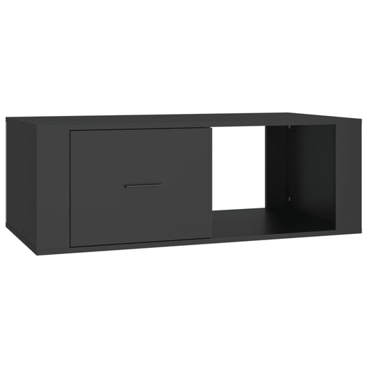 Tavolino da Salotto Nero 100x50,5x35 cm in Legno Multistrato