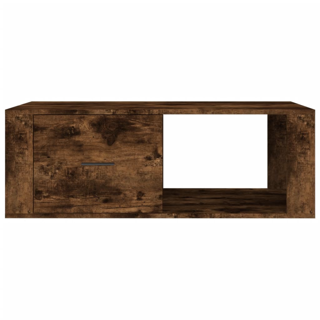 Tavolino da Salotto Rovere Fumo 100x50,5x35cm Legno Multistrato