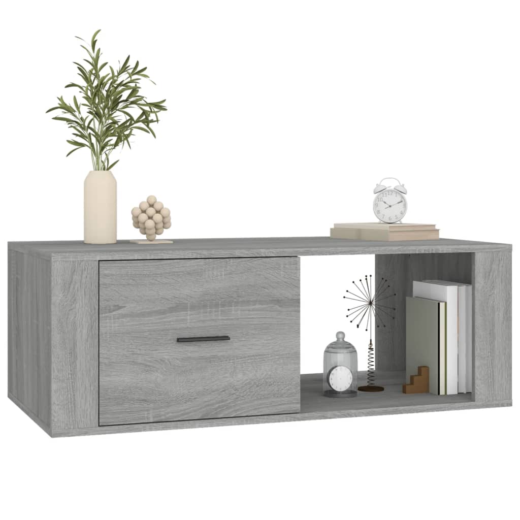 Tavolino Salotto Grigio Sonoma 100x50,5x35 cm Legno Multistrato