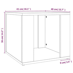 Comodino Rovere Fumo 41x40x36 cm in Legno Multistrato cod mxl 30042